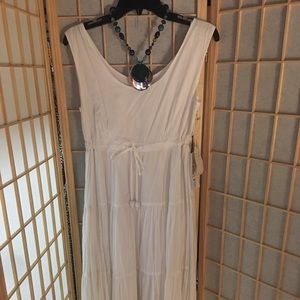 VASNA desire- White 100% cotton maxi dress.